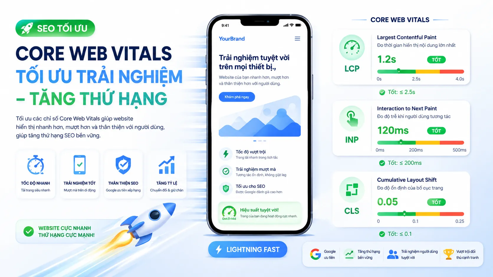 Tối ưu Core Web Vitals giúp cải thiện trải nghiệm người dùng và kỹ thuật seo
