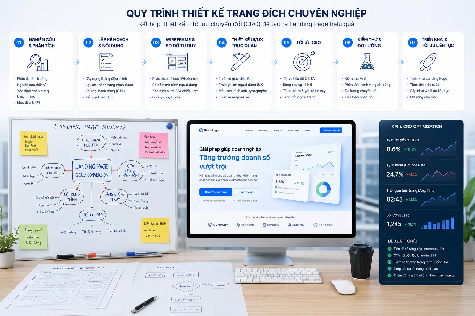 Cấu trúc thiết kế trang đích chuẩn chuyển đổi