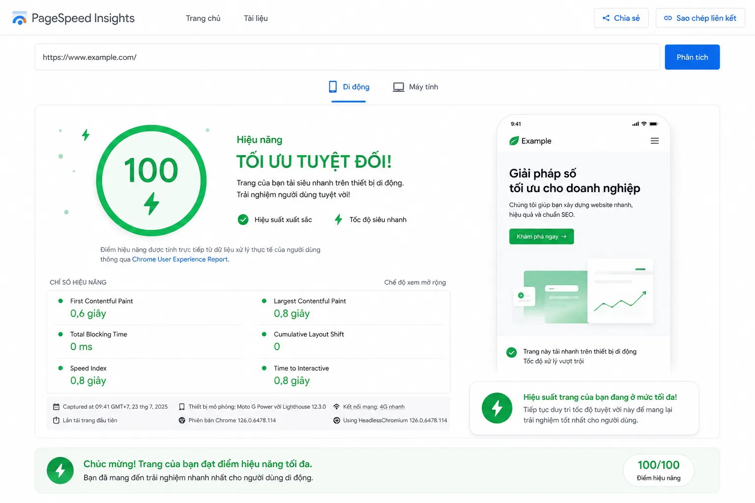 Sử dụng công cụ kiểm tra mobile-friendly để tối ưu hóa điểm số hiệu năng trang web