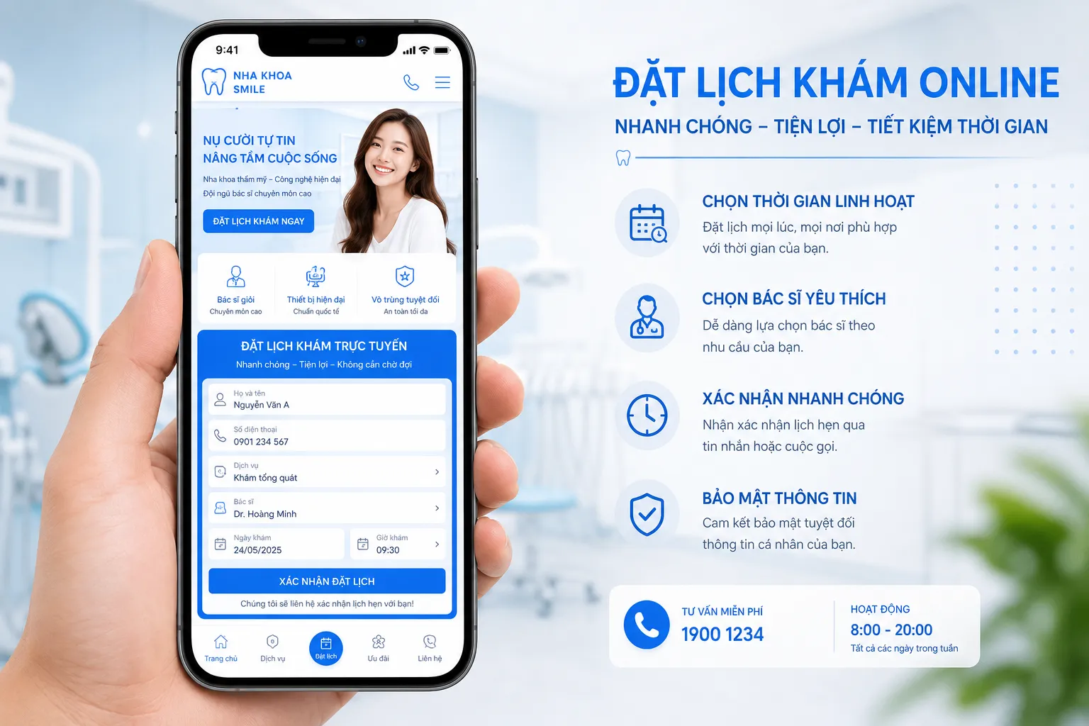 Thiết kế website phòng khám chuyên nghiệp trên nền tảng di động