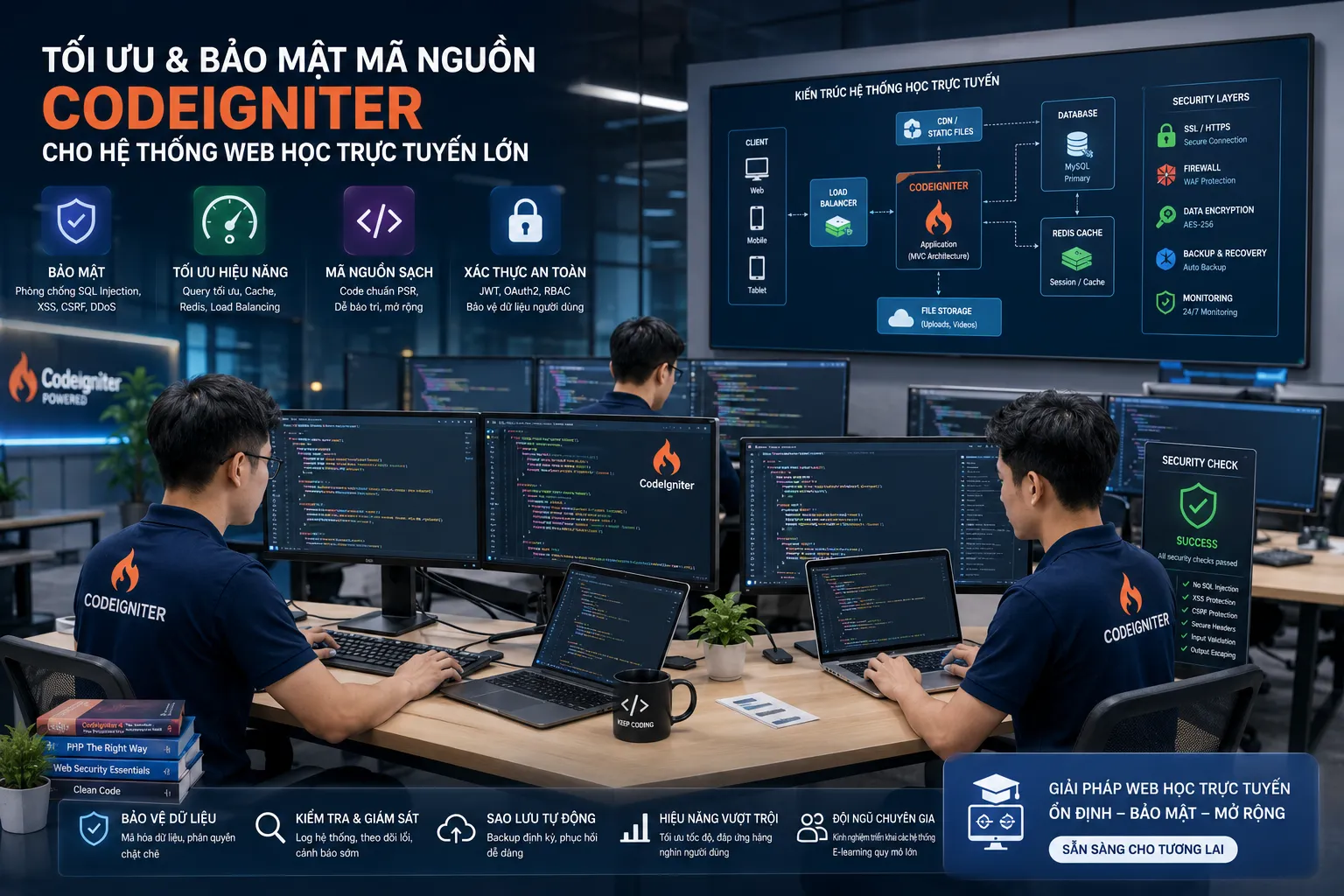 Quy trình bảo mật thông tin trên hệ thống web học trực tuyến