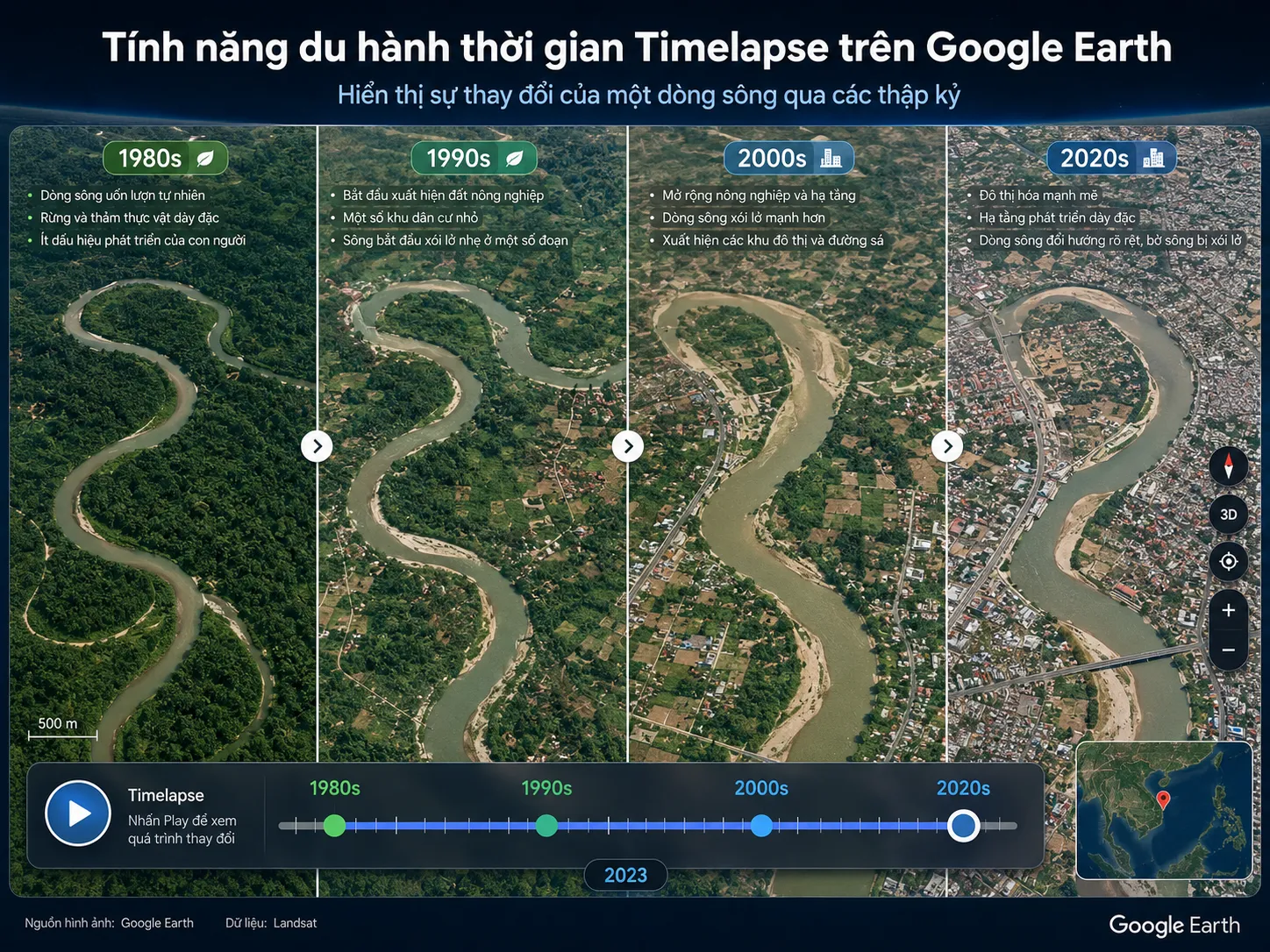So sánh Google Maps và Google Earth