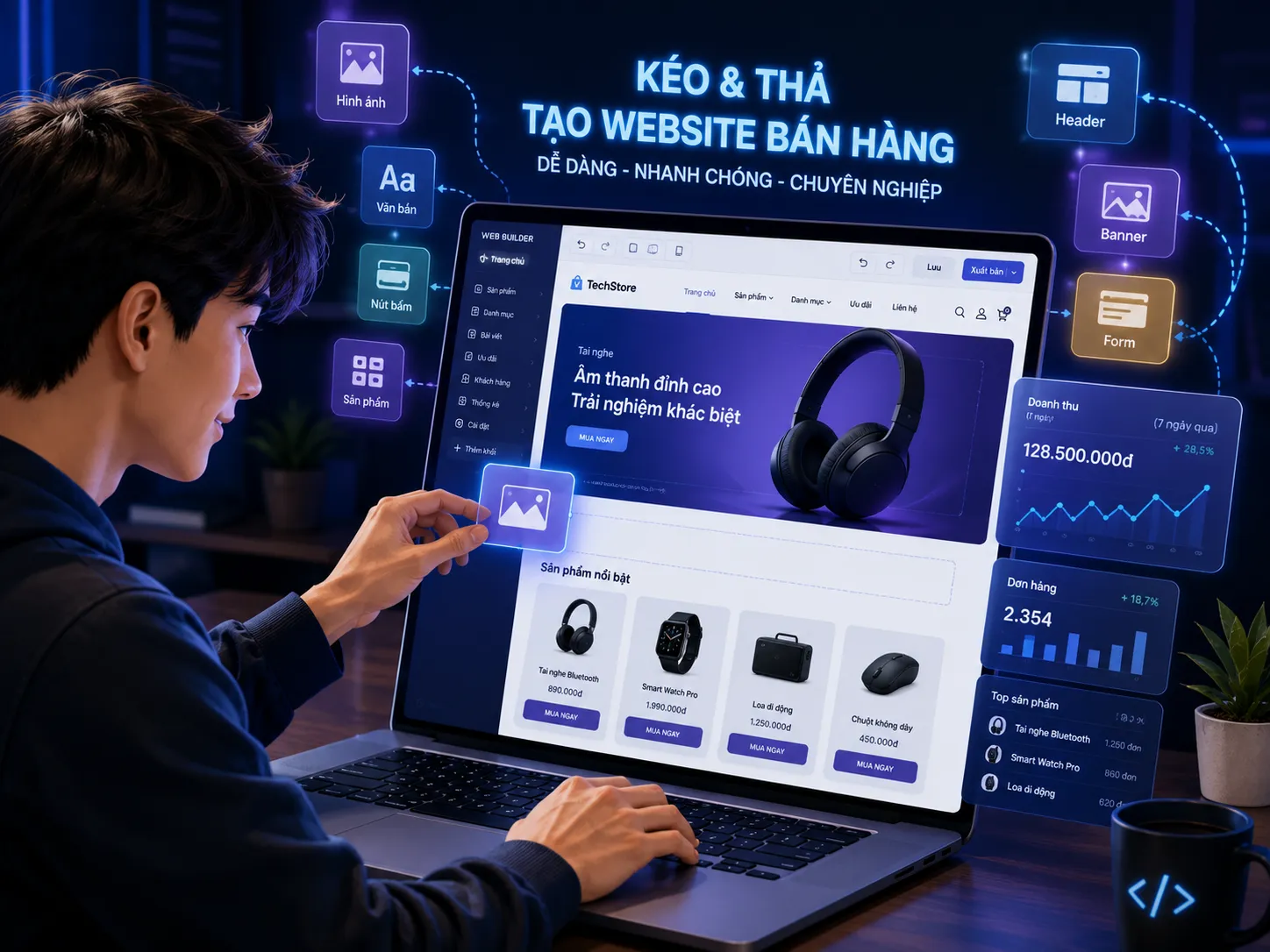 Cách Tự Thiết Kế Website Bán Hàng Chuyên Nghiệp Không Cần Code