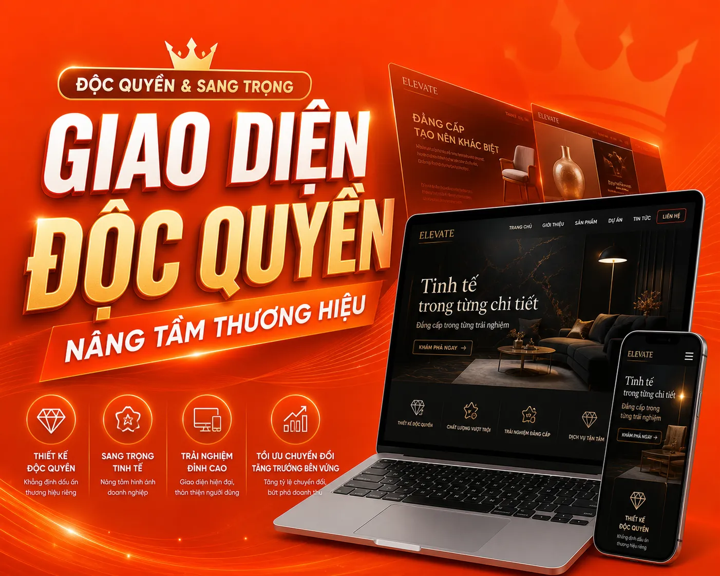 Giao diện độc quyền nâng tầm thương hiệu