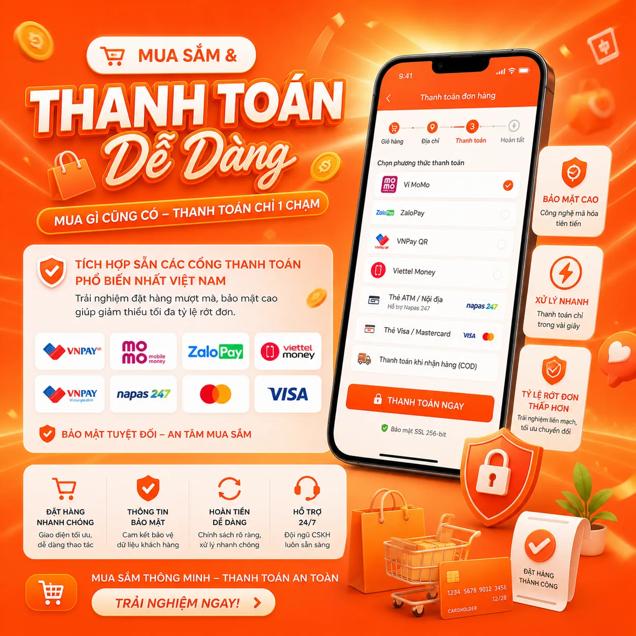 Mua sắm & Thanh toán siêu tốc