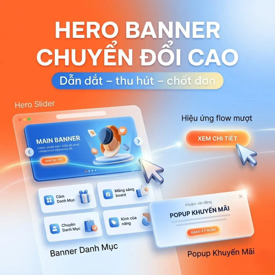 thiết kế banner đồng bộ - nâng tầm giao diện website