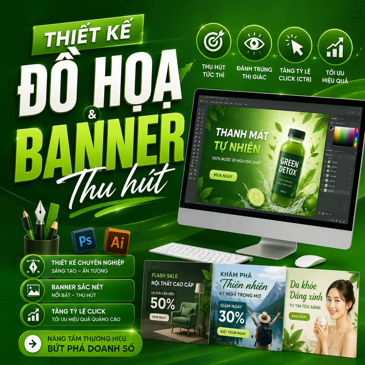Thiết kế Đồ họa Banner Thu hút