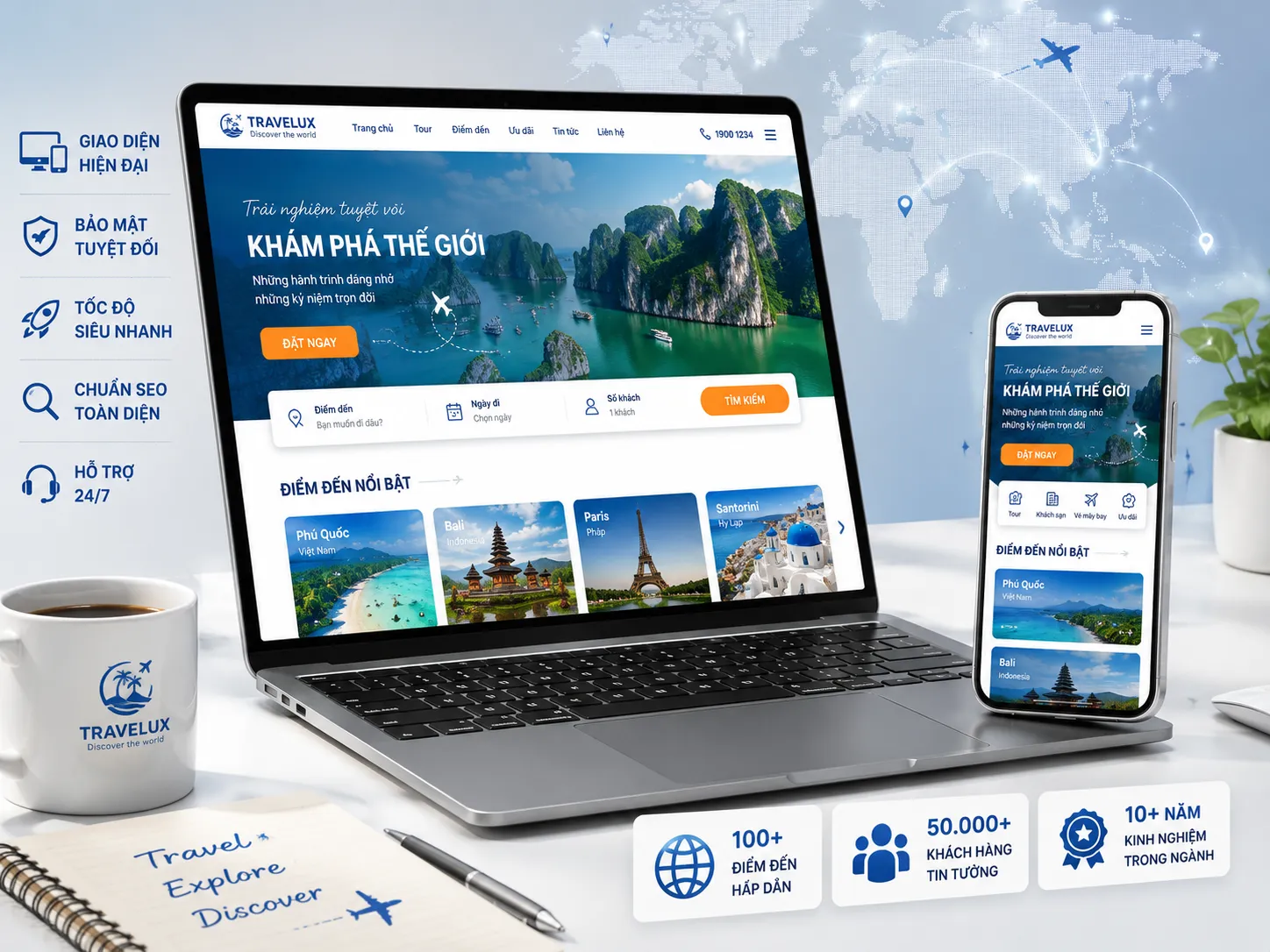 Thiết Kế Website Du Lịch Chuyên Nghiệp: Giải Pháp Đột Phá Doanh Thu Cho Doanh Nghiệp Lữ Hành