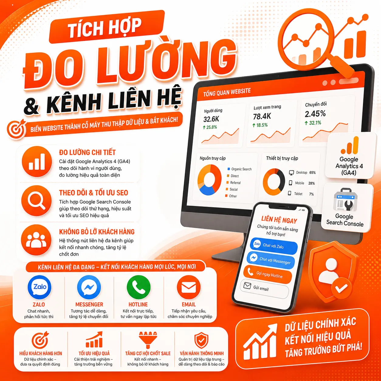 Tích hợp Đo lường & Kênh Liên hệ