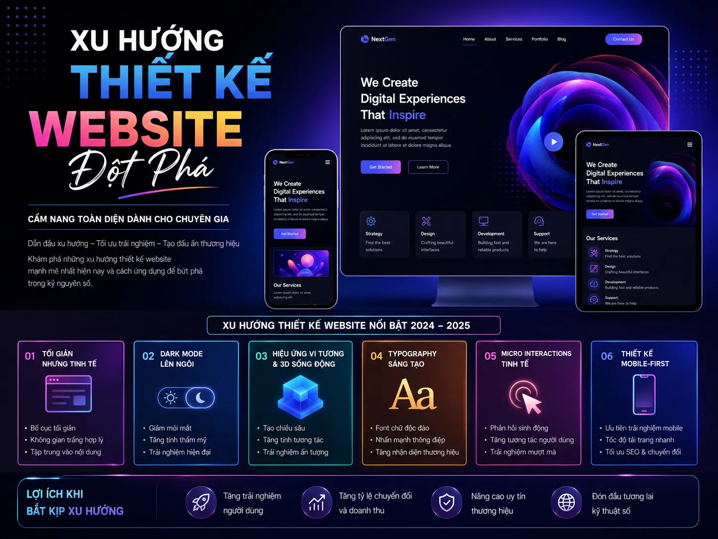 Xu Hướng Thiết Kế Website Đột Phá, Cẩm Nang Toàn Diện Dành Cho Chuyên Gia